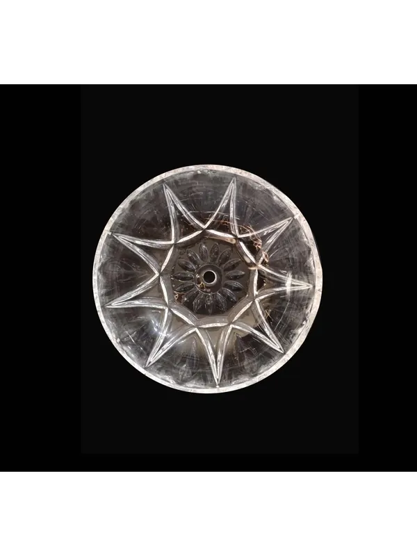 Esclusivo Bobeche tazza grande in cristallo collezione gialla Ø19,5