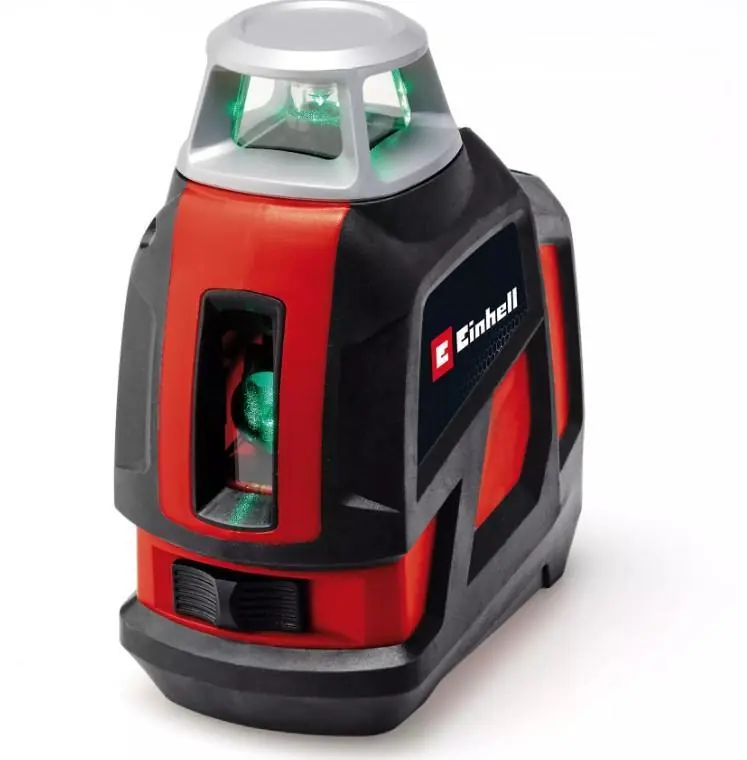 Livella Laser Einhell 360° Autolivellante con Linea Verde e Supporto a Parete - 2270119 Soddisfatti O Rimborsati