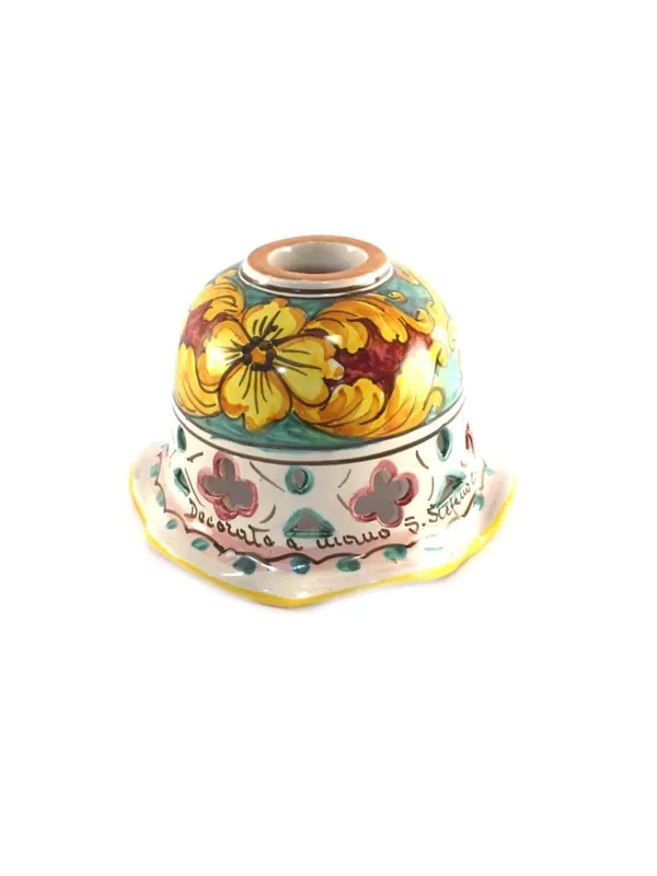 Soddisfatti O Rimborsati Piatto in ceramica siciliana per lampadario D.16 decoro Giulia