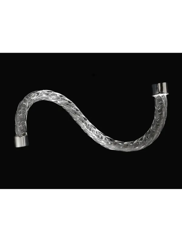 Braccio per Lampadario in Cristallo Torciglione 25cm Cromo Prezzo Scontato