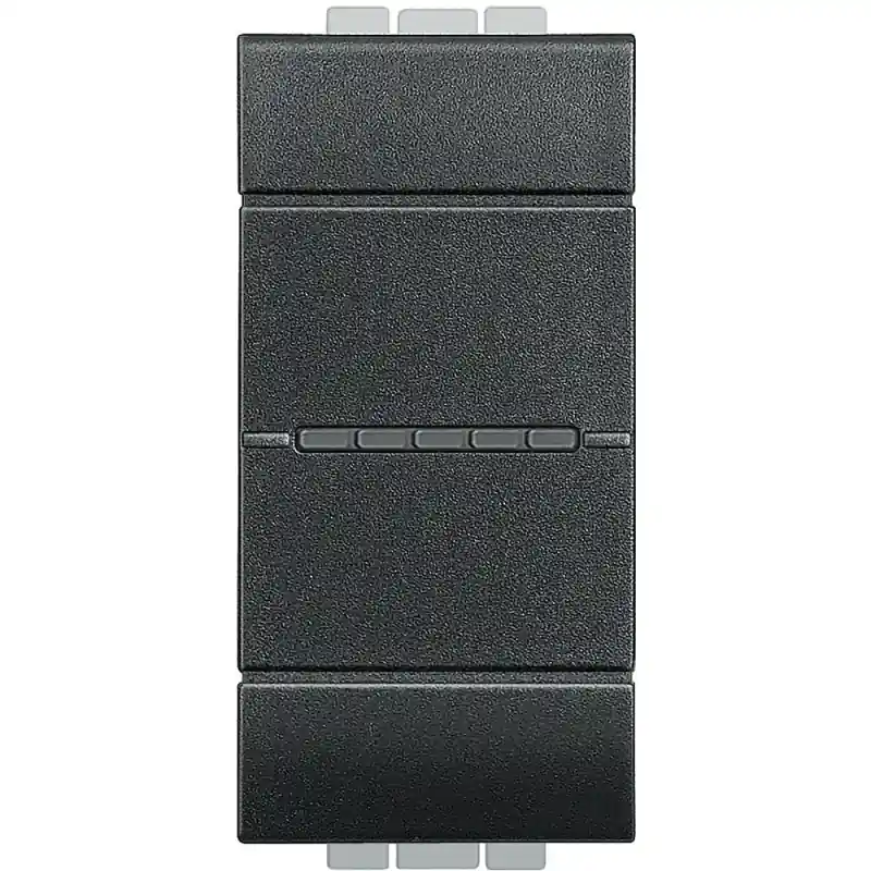 bticino living light pulsante unipolare 10a assiale 1 posto 1 modulo antracite bticino l4055n Promozione