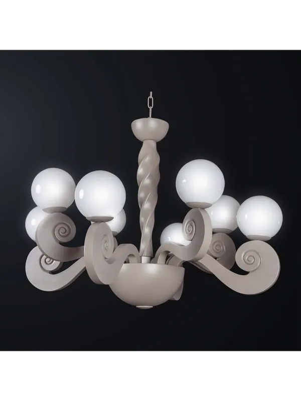 Scelto Dai Clienti Lampadario moderno contemporaneo in legno tortora a 8 luci BGA 3170-8