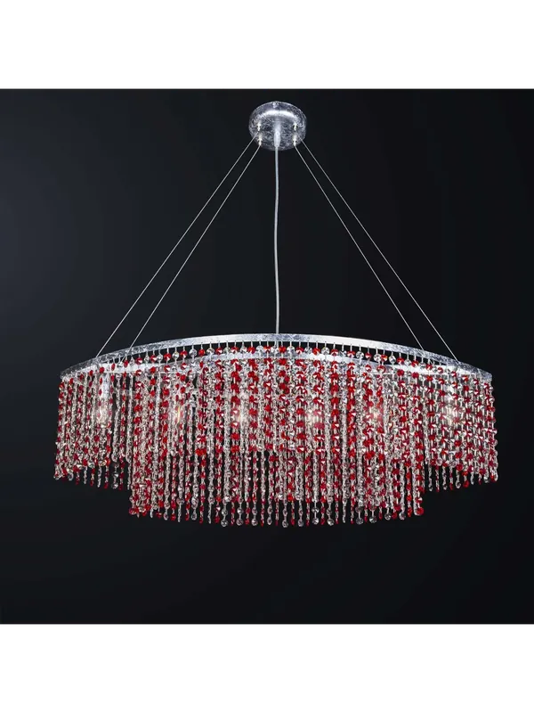 Offerta Speciale Lampadario moderno design cristallo swarovsky rosso a 6 luci BGA 3163-6