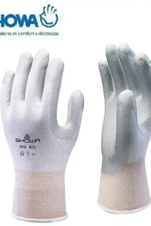 Guanti da lavoro Showa 370-NBR Bianchi Taglia M/7 Ultimissimo Modello