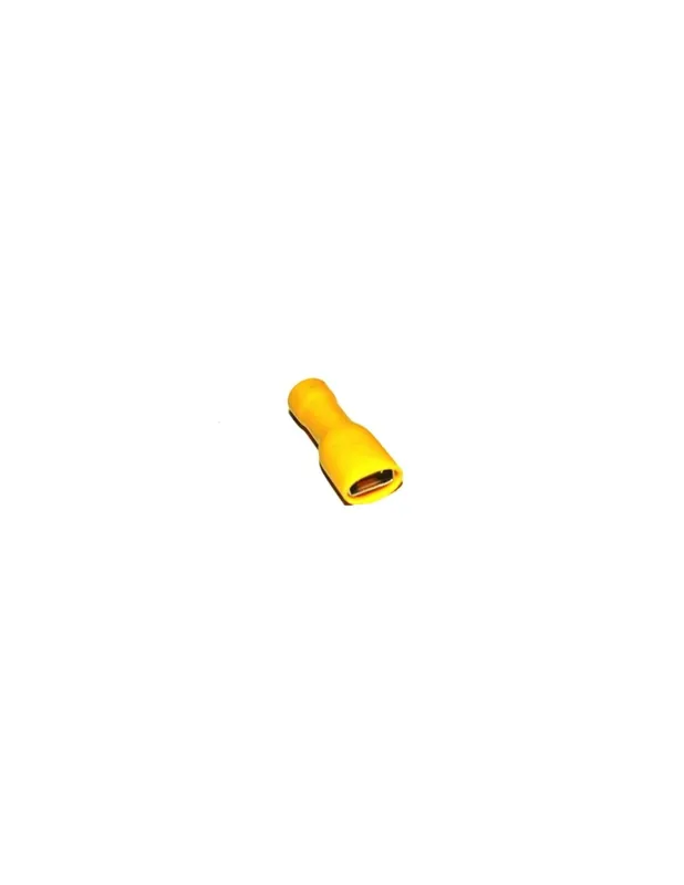 Faston connettori femmina isolati giallo 6,3 std 4-6 pz100 cavi elettrici Ultima Occasione