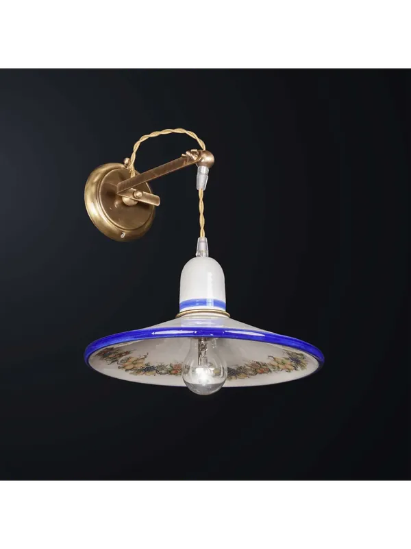 Applique classico in ottone e ceramica a 1 luce BGA 3140-a1 Di Tendenza