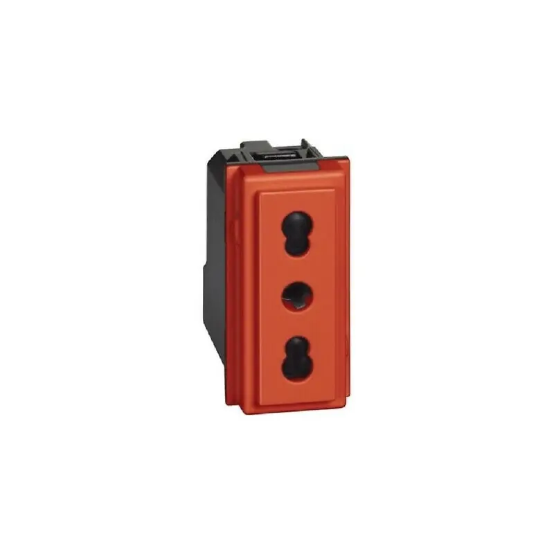 bticino living international presa bipasso 10 16a 1 posto rossa bticino l4180r Affare