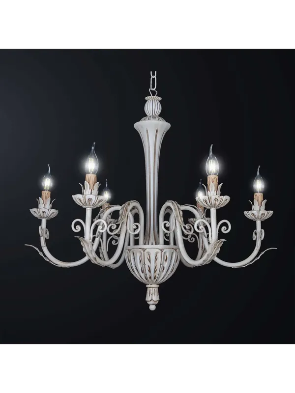 Lampadario classico contemporaneo in legno a 6 luci BGA 3158-6 Reso Gratuito