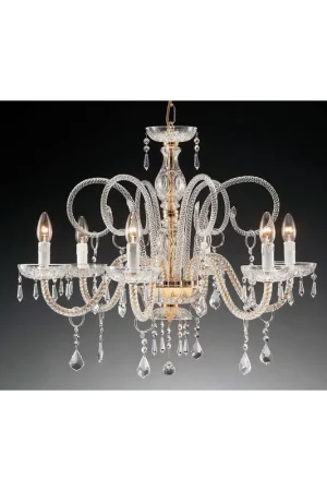 Solo Oggi Lampadario classico in cristallo a 6 luci Design Swarovsky LU600T