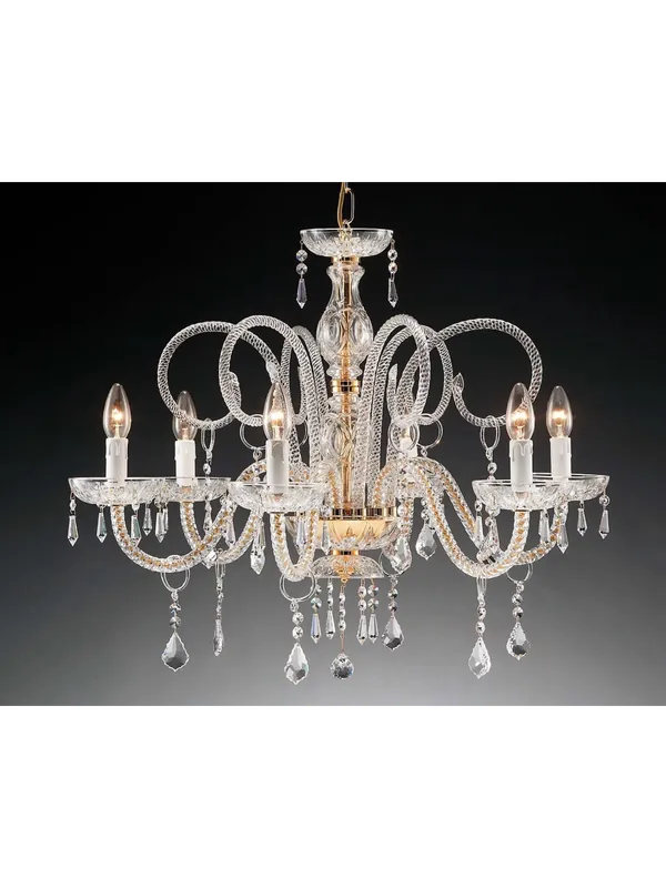 Solo Oggi Lampadario classico in cristallo a 6 luci Design Swarovsky LU600T