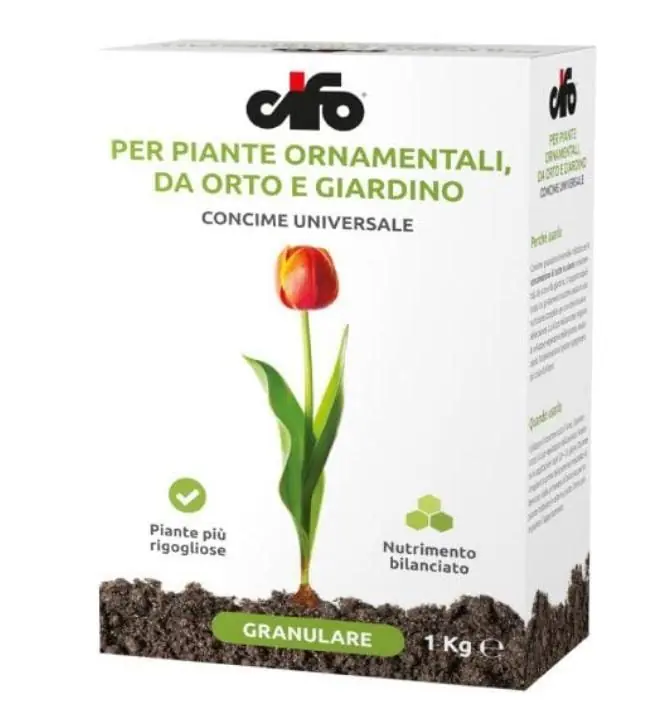 Concime Granulare Cifo Universale 1kg per Piante Ornamentali - 110802 Esclusivo
