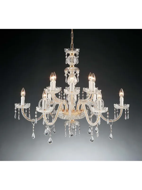 Esclusivo Lampadario classico in cristallo a 12 luci Design Swarovsky 1315