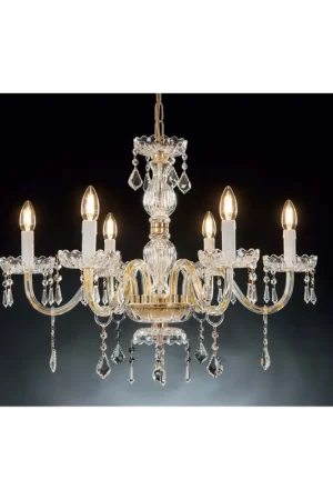 Acquista Ora Lampadario classico in cristallo a 6 luci Design Swarovsky Ker