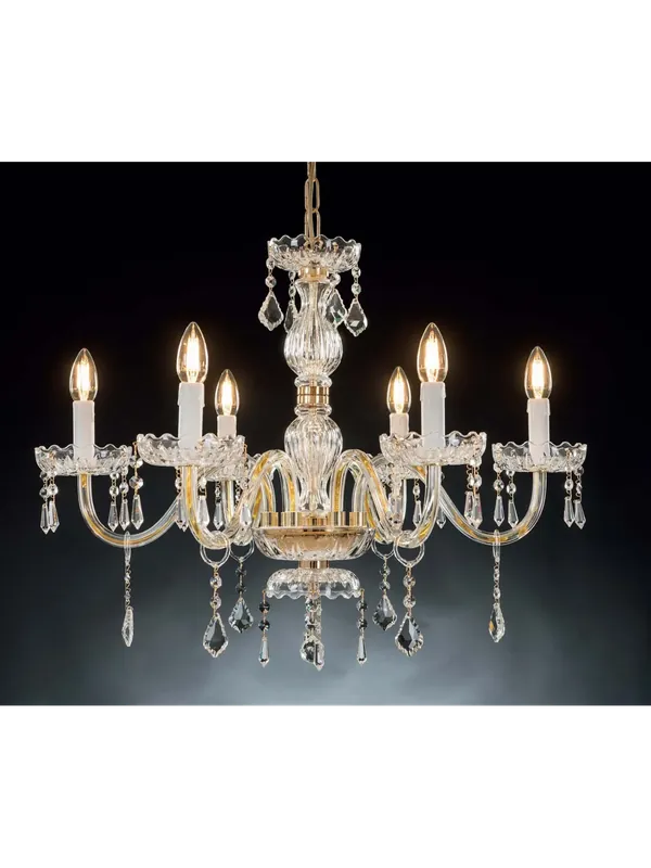 Acquista Ora Lampadario classico in cristallo a 6 luci Design Swarovsky Ker