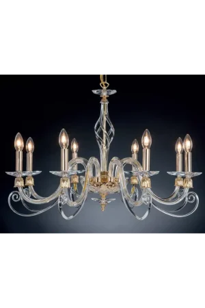 Consegna Rapida Lampadario classico in cristallo a 8 luci Design Swarovsky Ares
