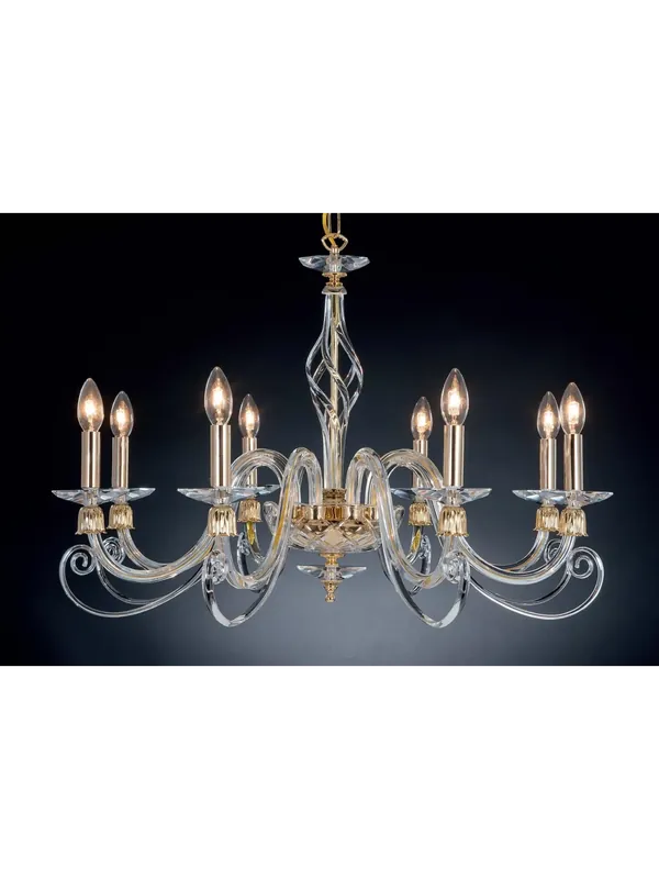 Consegna Rapida Lampadario classico in cristallo a 8 luci Design Swarovsky Ares