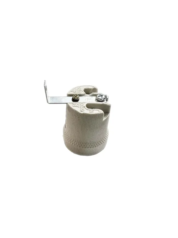 Portalampada con staffa in ceramica E27 Saldi