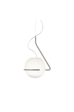 Lampada a Sospensione Foscarini Tonda Titanio/Bianco attacco E27 - FN3180S000T10E30 Non Perdere