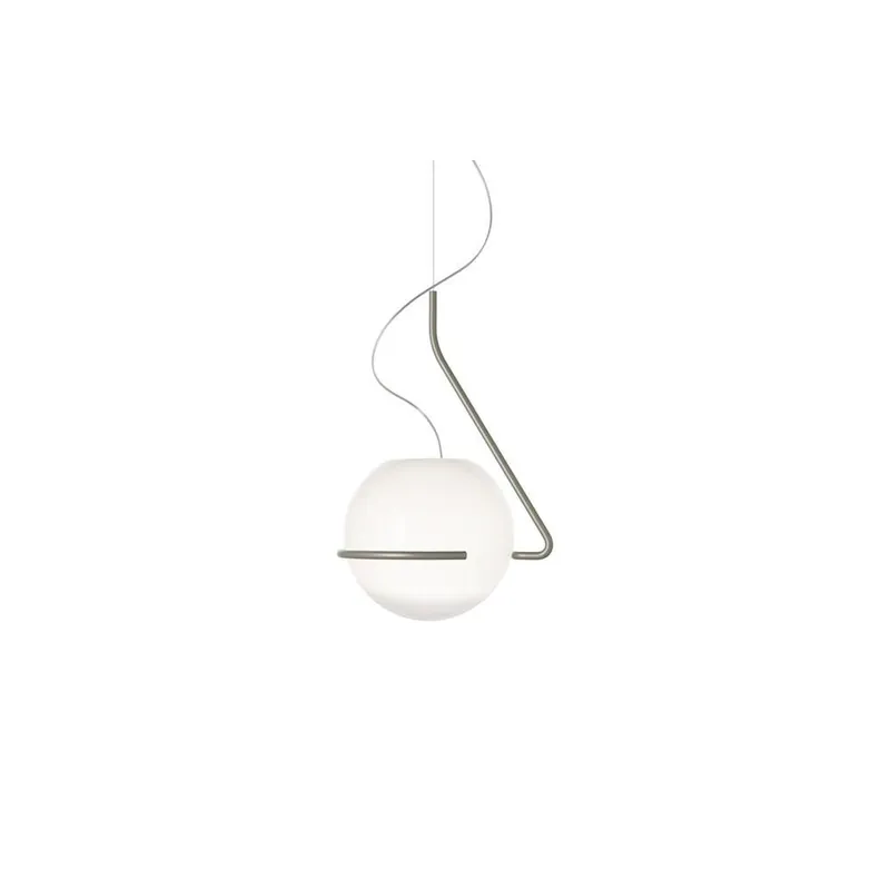 Lampada a Sospensione Foscarini Tonda Titanio/Bianco attacco E27 - FN3180S000T10E30 Non Perdere