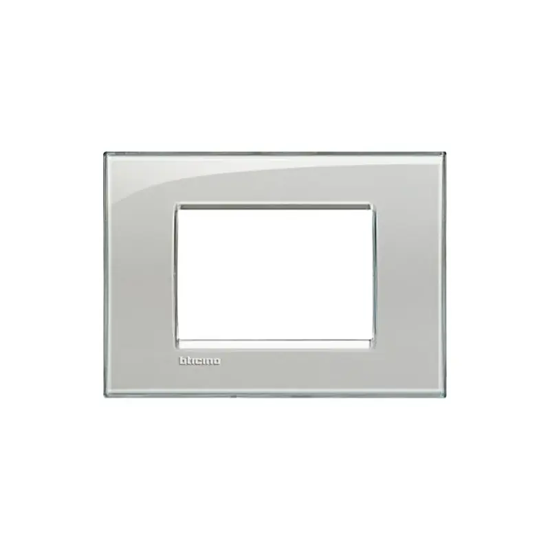 Offerta Lampo bticino living light placca 3 posti grigio ghiaccio bticino lna4803kg