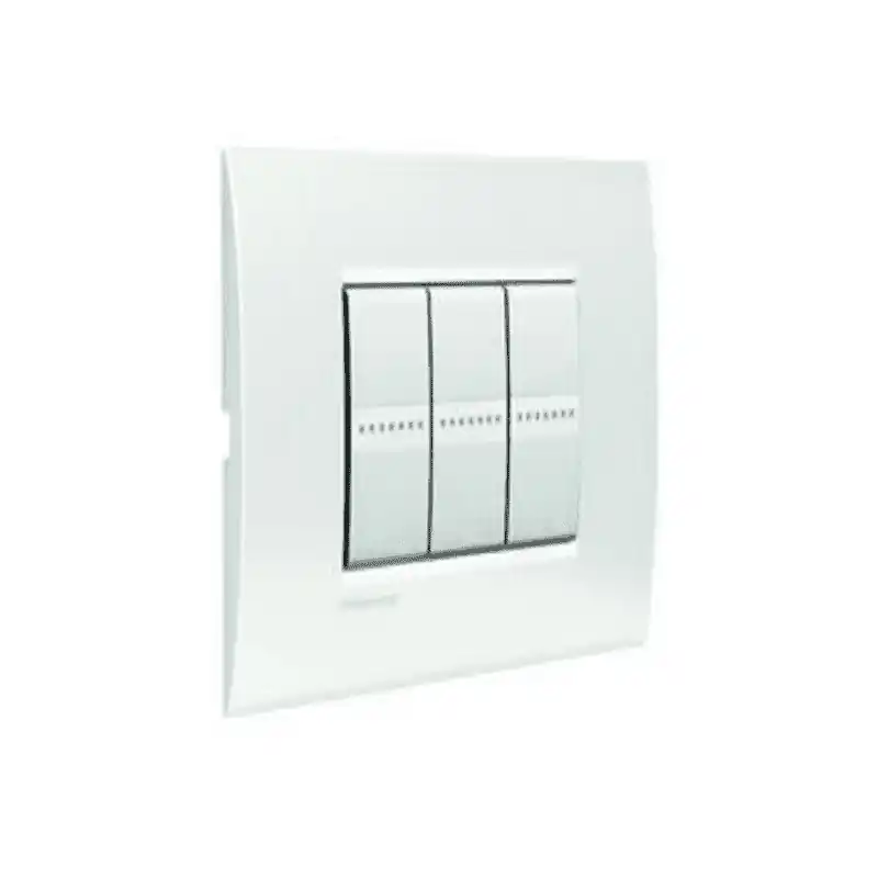 bticino living light placca 3 posti bianco puro bticino lnc4803bn Spedito Oggi