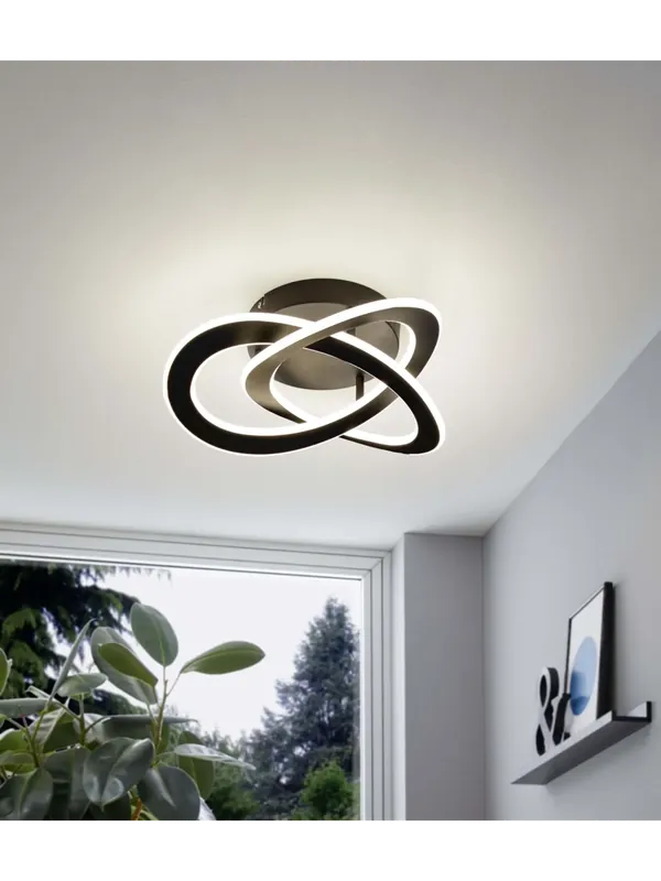 Ultimissimo Modello Plafoniera a led moderna design nero GL0375
