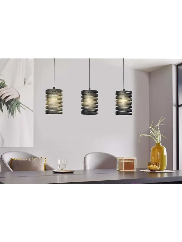 Lampadario moderno design nero 3 luci GL0386 Nuova Collezione