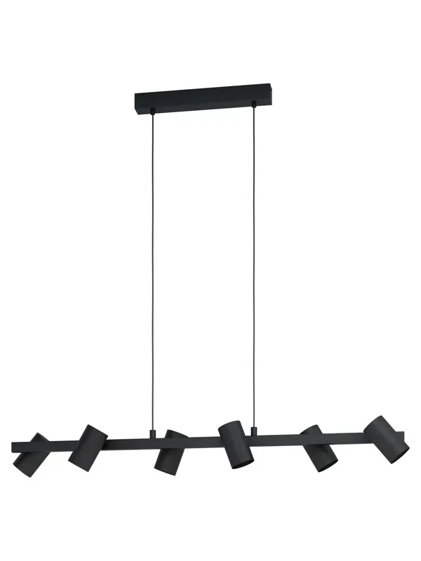 Lampadario moderno con faretti nero 6 luci GL0399 Di Tendenza