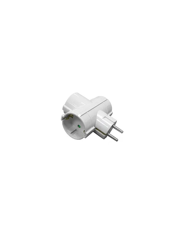 Ultima Occasione Adattatore elettrico triplo unel schuko 16a bianco 3 entrate 8030