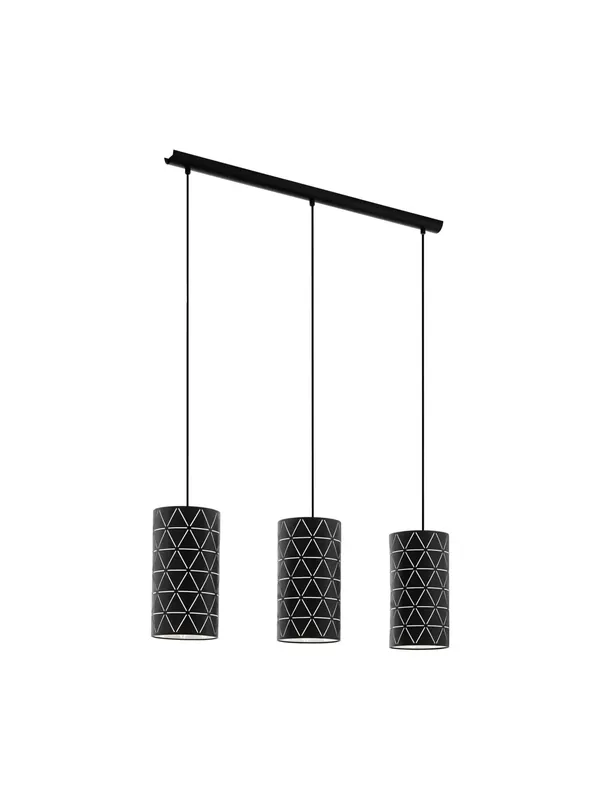 Lampadario moderno design nero a 3 luci GL0415 Offerta Del Giorno