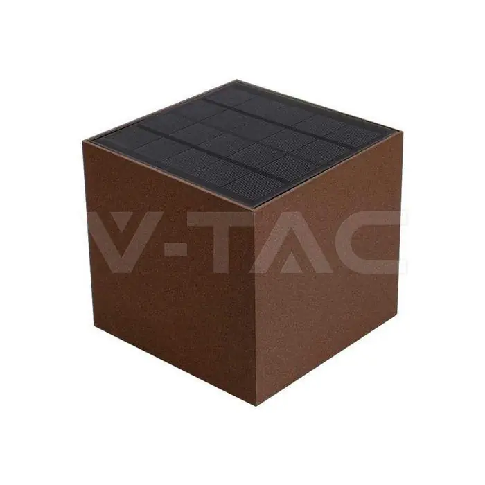 Lampada LED Solare V-Tac da Giardino a Cubo 9W colore corten VT-409CCT - 23824 Saldi