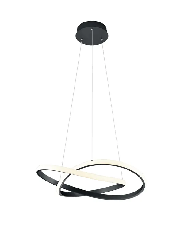 Lampadario a led moderno design nero TR007 Offerta Lampo