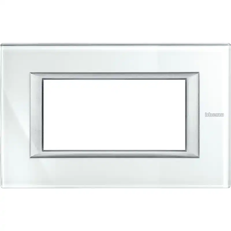 Occasione bticino axolute placca 4 moduli specchio acidato bticino ha4804vsw