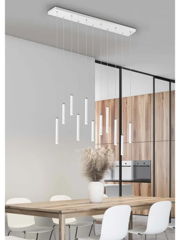 Lampadario moderno a led rettangolare bianco TR028 Bestseller