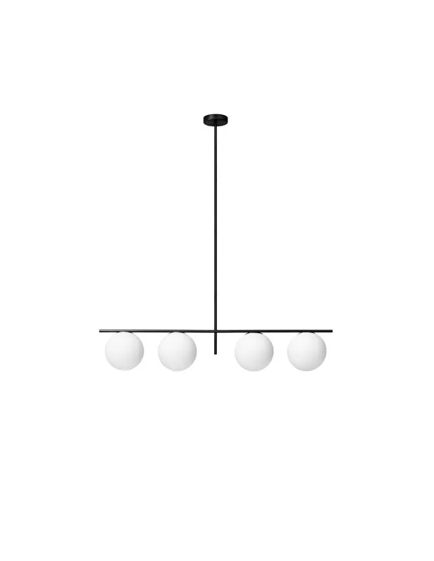 Miloox Jugen black sospensione a 4 luci Economico