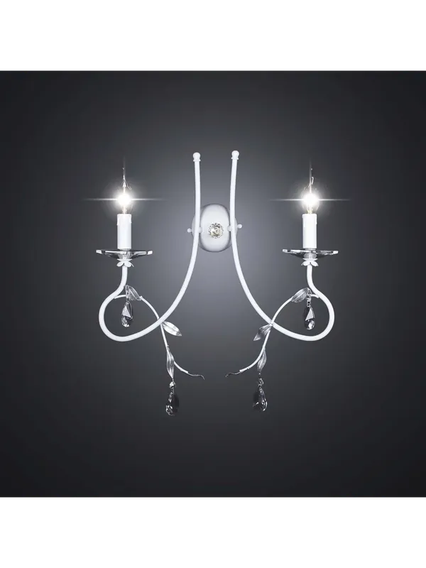 Prezzo Basso Applique contemporaneo ferro battuto bianco 2 luci BGA 2102-a2