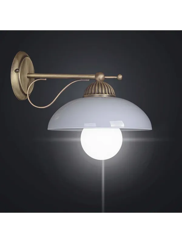 Compra Online Applique rustico classico ottone 1 luce BGA 2096-a