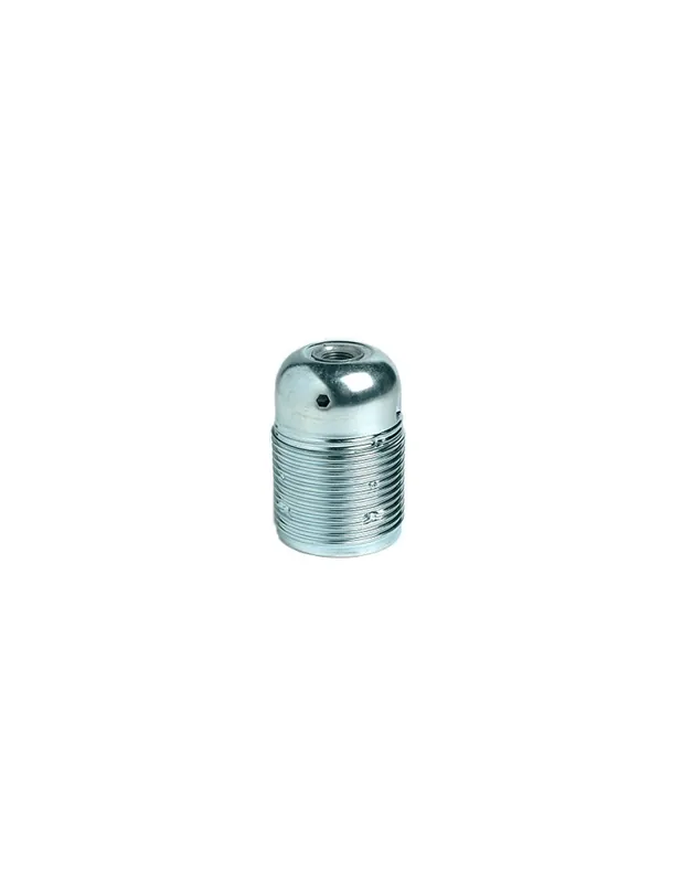 Esclusivo Portalampada metallo filettato e27 1031f argento ricambi