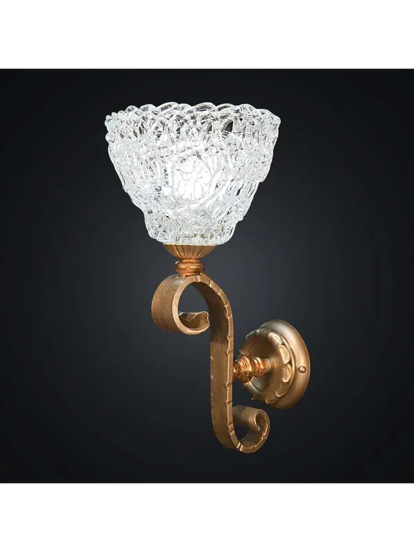 Quantità Limitata Applique in ferro battuto forgiato oro a 1 luce BGA 2050-af22