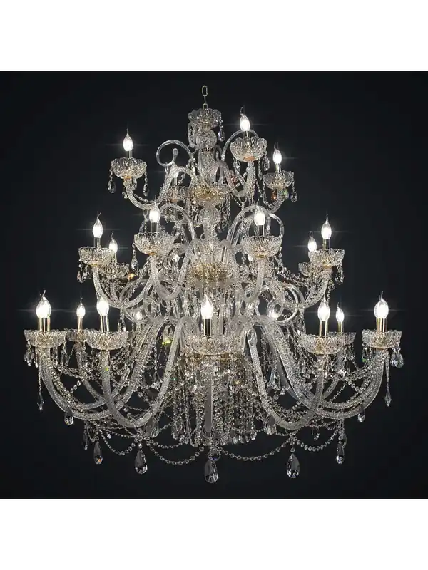 Consegna Rapida Lampadario classico cristallo design swarovsky 28 luci BGA 2042-16-8-4