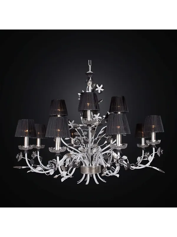 Promo Stagionale Lampadario classico in ferro battuto e cristallo 12 luci BGA 2033-8-4 cp