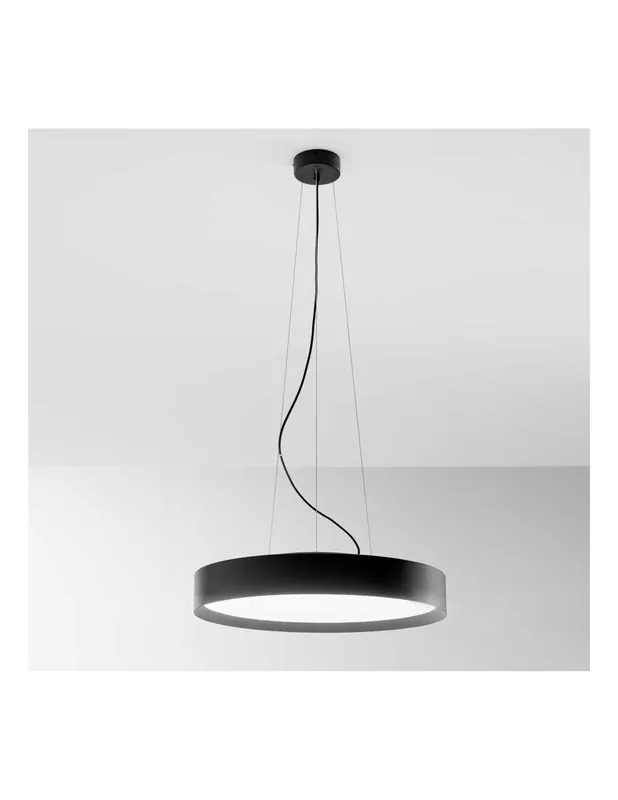 Gea Luce Ava S/P Nero lampadario led rotondo a sospensione nero Prezzo Scontato
