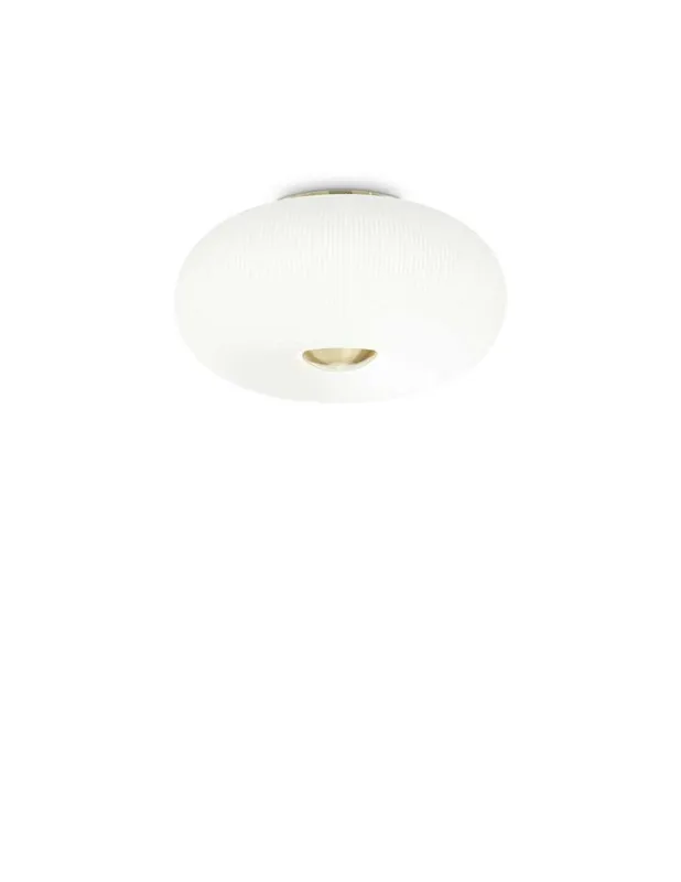 Novità Ideal Lux Arizona PL5 plafoniera moderna in vetro acidato bianco
