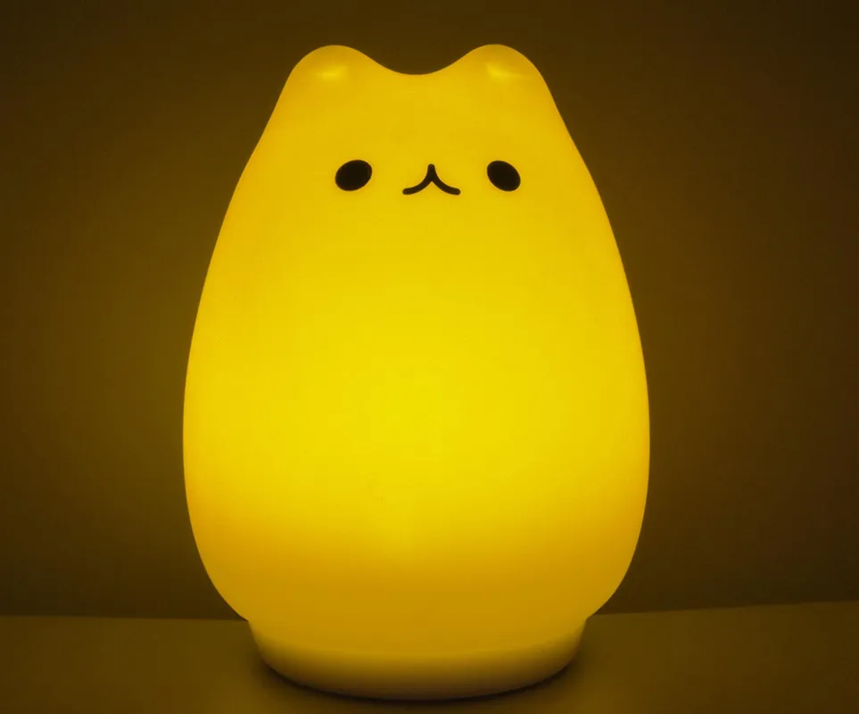 Saldi Lampada led notturna RGB a forma di gatto morbida IGZ241G