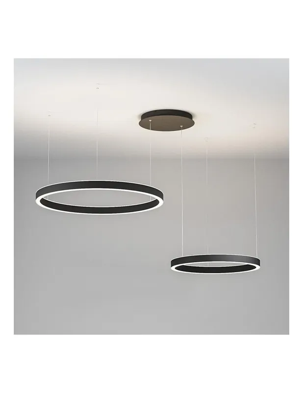 Gea Luce Criseide Ss/2D Nero lampada a sospensione Economico