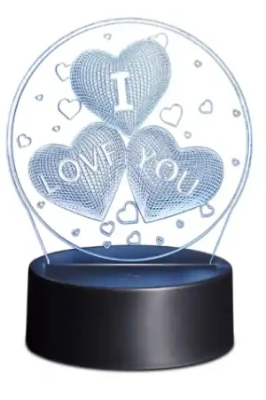 Promo Stagionale Lampada LED effetto 3D Multicolore Plexiglass Love - IGZ272LO