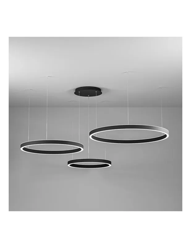 Nuova Collezione Gea Luce Criseide Ss/3D Nero lampada a sospensione