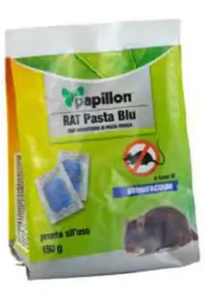 Reso Gratuito Esca rodenticida fresca pasta blu 150g Papillon C130890001 soluzione pronta