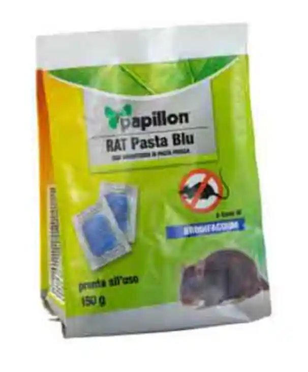 Reso Gratuito Esca rodenticida fresca pasta blu 150g Papillon C130890001 soluzione pronta