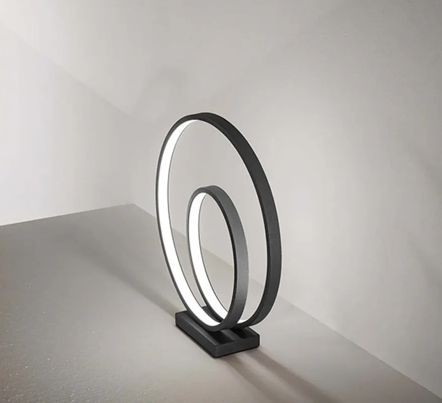 Nuova Collezione Lampada da tavolo LED design metallo nero PERENZ 6621 N LC